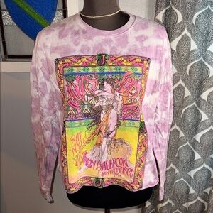Janis Joplin Long Sleeve Cropped T Shirt SZ Medium